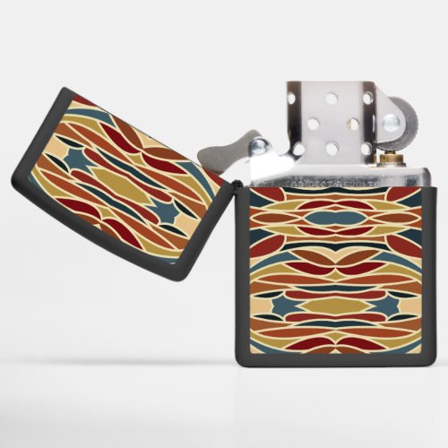 Geometric Opaque Stained Glass Style Design  Zippo Lighter