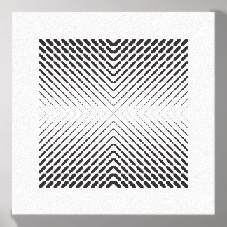Geometric Optical Illusion Pattern Canvas Photo Tile