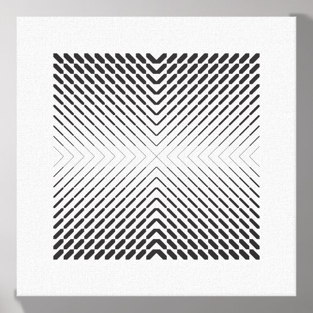 Geometric Optical Illusion Pattern Canvas Photo Tile (Front Set)