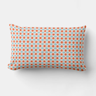 Geometric Orange Starburst Abstract Seamless Lumbar Pillow