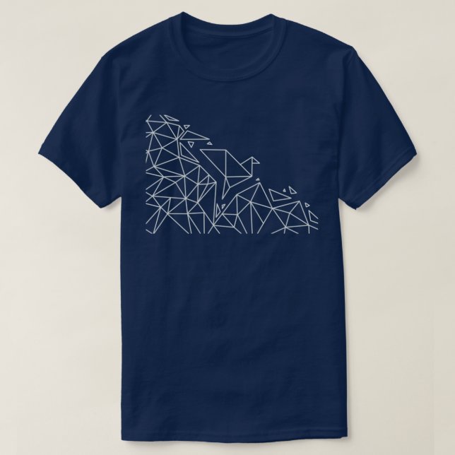 Geometric Origami Bird 3 T-Shirt (Design Front)