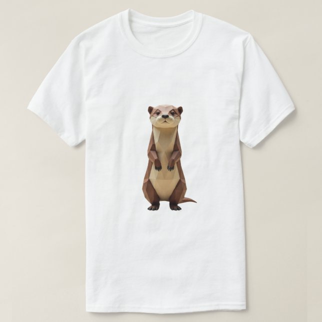 Geometric Otter T-Shirt (Design Front)