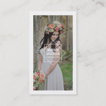 Geometric Overlay | Photography Business Cards by FINEandDANDY at Zazzle