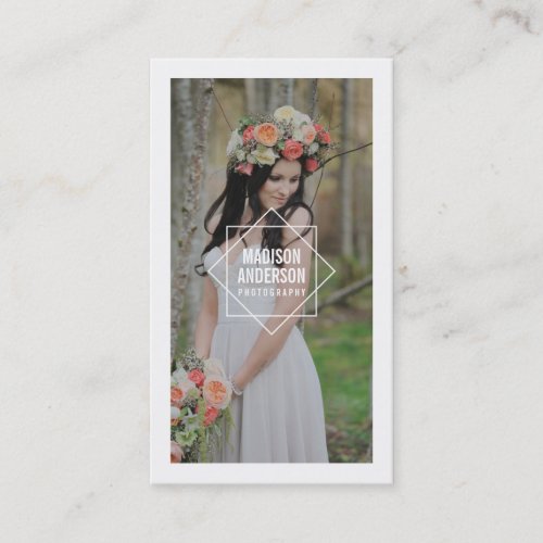 Geometric Overlay  Photography Business Cards