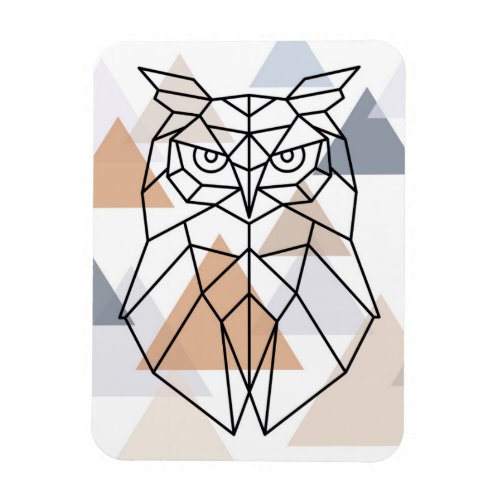 Geometric Owl Design Magnet