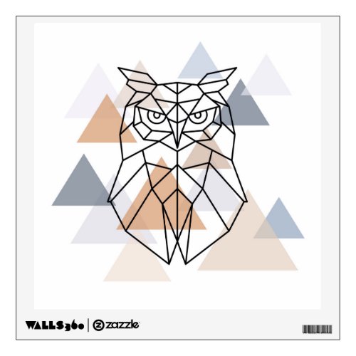 Geometric Owl Design Wall Decal