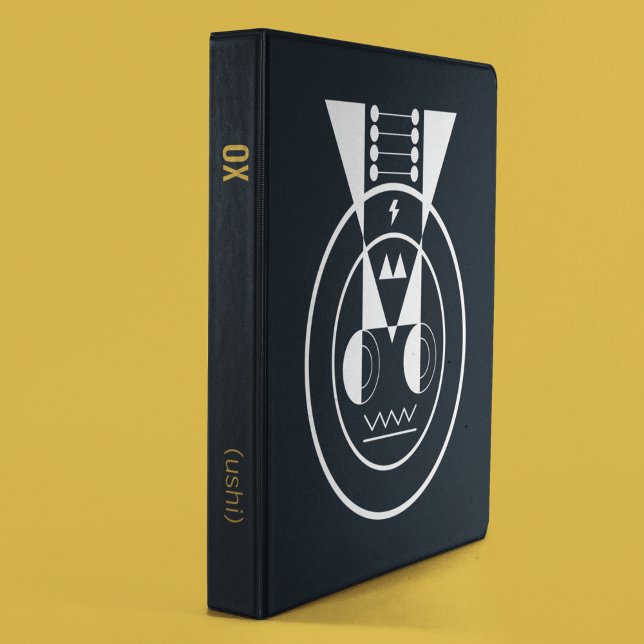 Geometric Ox Binder - Ushi Zodiac 3-Ring Organizer (Creator Uploaded)