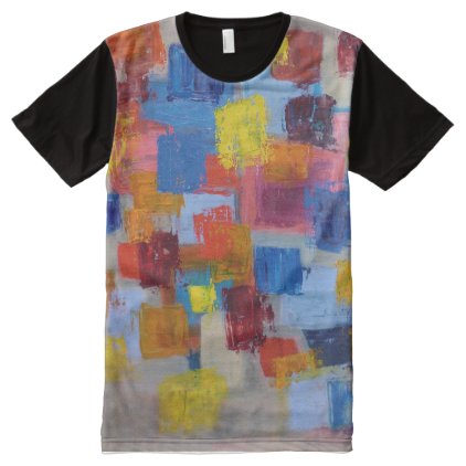 geometric painted t-shirt