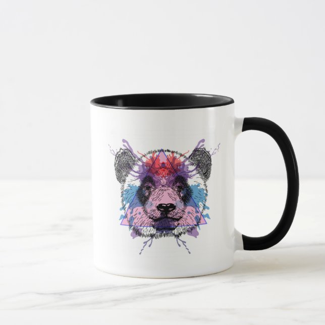 Geometric Panda Bear Mug (Right)