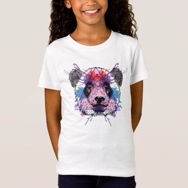 Geometric Panda Bear T-Shirt (Front)