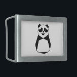 Geometric Panda Belt Buckle<br><div class="desc">Cute little animal panda designed with geometric shapes,  which looks amazing on products. Try this cartoon panda design and enjoy shopping with us.</div>