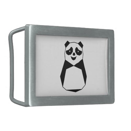 Geometric Panda Belt Buckle