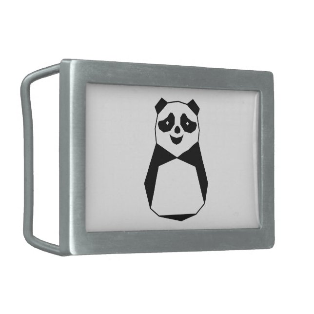 Geometric Panda Belt Buckle (Front Left)