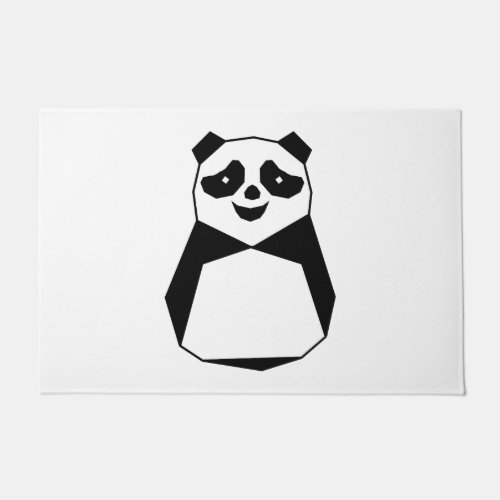 Geometric Panda Doormat