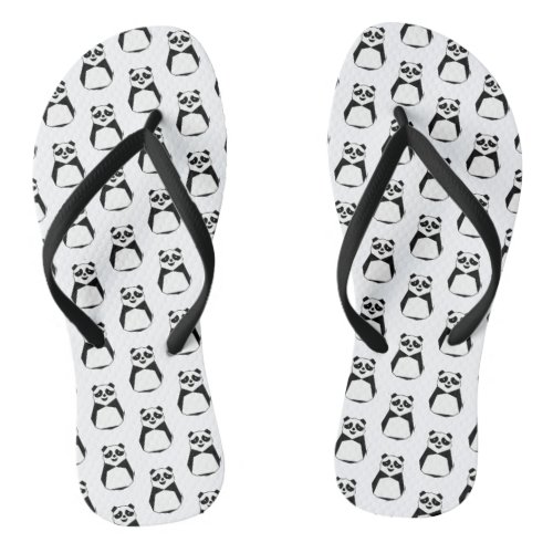 Geometric Panda Flip Flops