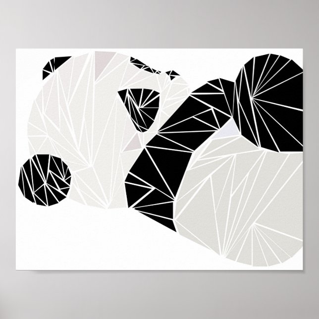 Geometric panda poster (Front)