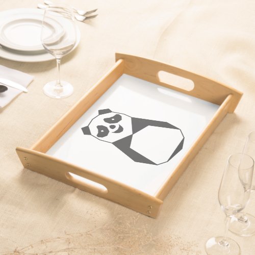 Geometric Panda Serving Tray