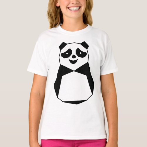 Geometric Panda T_Shirt