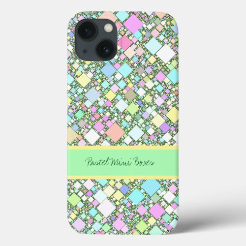 Geometric Pastel Abstract Background Personalized iPhone 13 Case