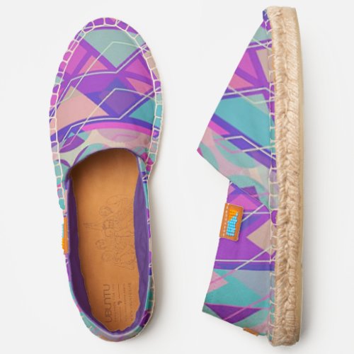 Geometric Pastel Abstract Pattern Espadrilles