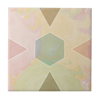 Geometric Pastel Marble Beige Ceramic Tile