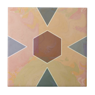 Geometric Pastel Marble Earthy Ceramic Tile