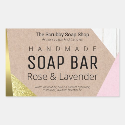 Geometric Patchwork Handmade Soap Labels