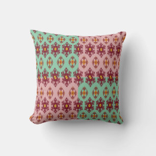 Geometric Patchwork Throw Pillow – Modern Purple C