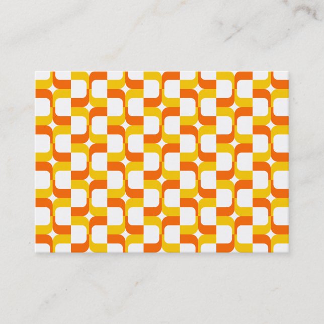 Geometric Pattern 020614 - Amber and Orange Business Card (Front)
