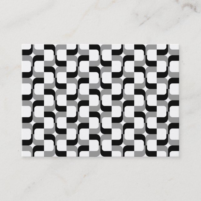 Geometric Pattern 020614 - Black and Gray Business Card (Front)