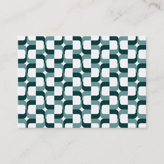 Geometric Pattern 020614 - Shades of Green Business Card (Front)