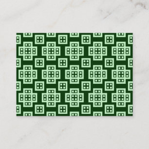 Geometric Pattern 030614 - Ghost Green on Dk Green Business Card
