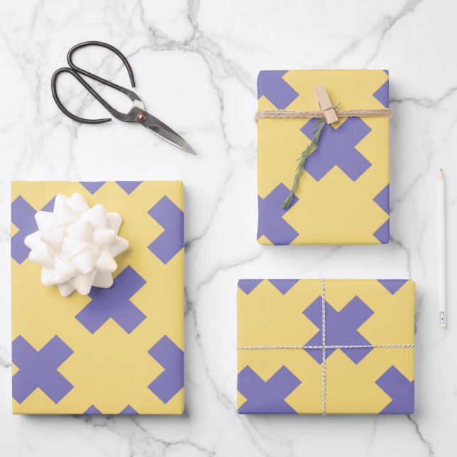 Geometric Pattern 18 Wrapping Paper Sheets (Front)