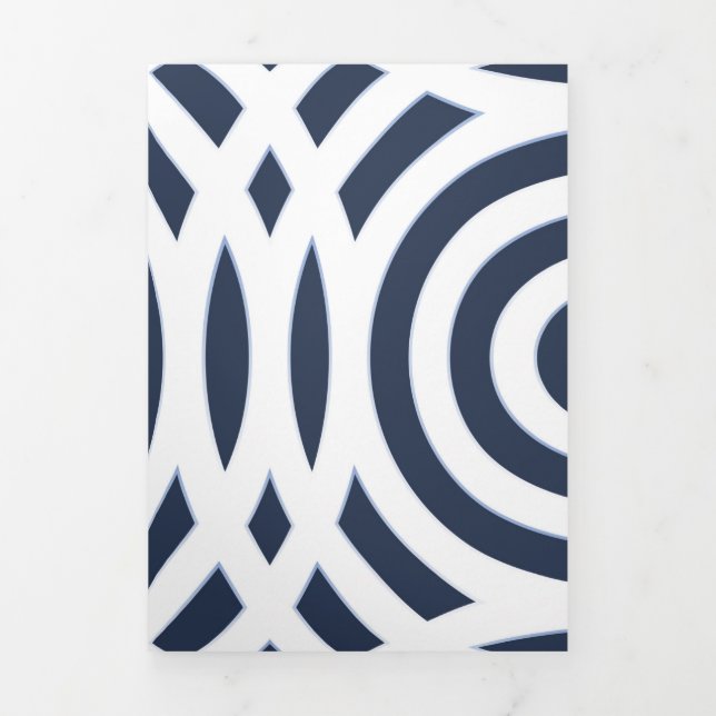 Geometric Pattern 19 Tri-Fold Holiday Card (Cover)