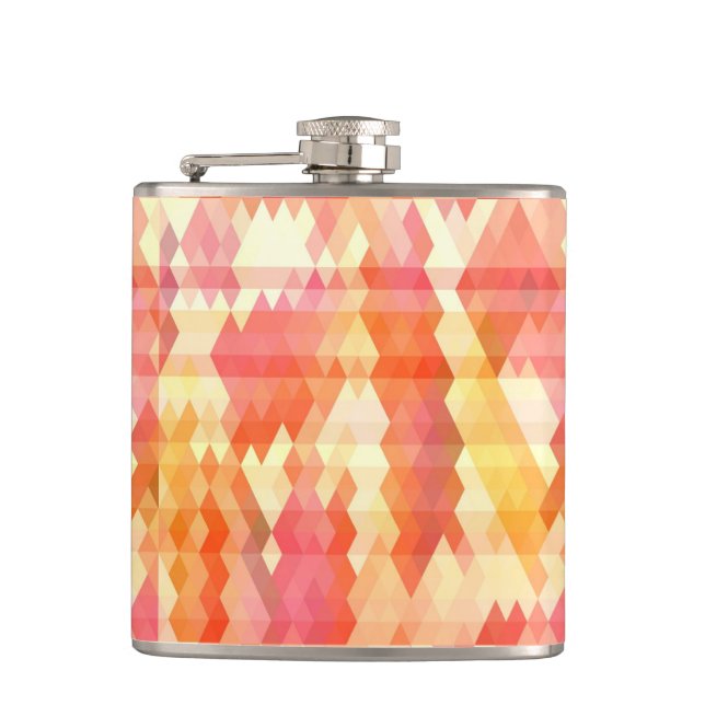 Geometric pattern 1 hip flask (Front)