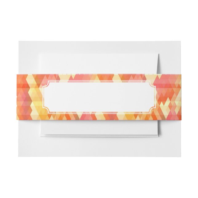 Geometric pattern 1 invitation belly band (Front Example)