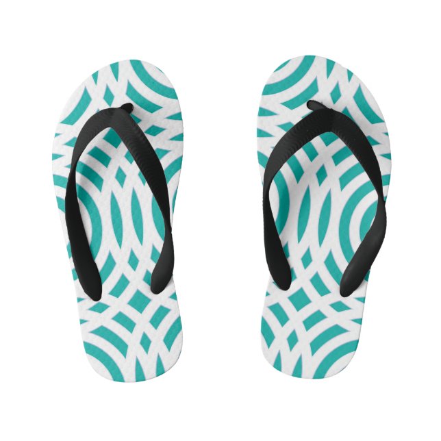 Geometric Pattern 20 Kid's Flip Flops (Footbed)