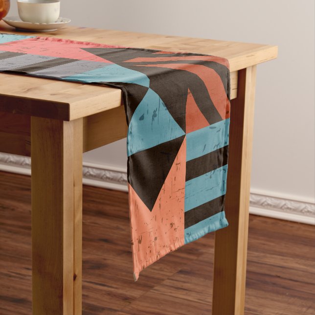 Geometric Pattern 28 Short Table Runner (In Situ)