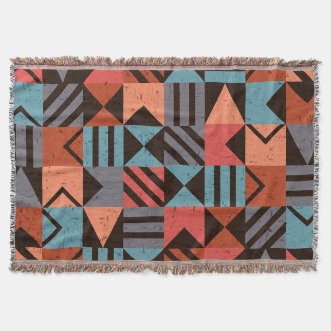 Geometric Pattern 28 Throw Blanket (Front)