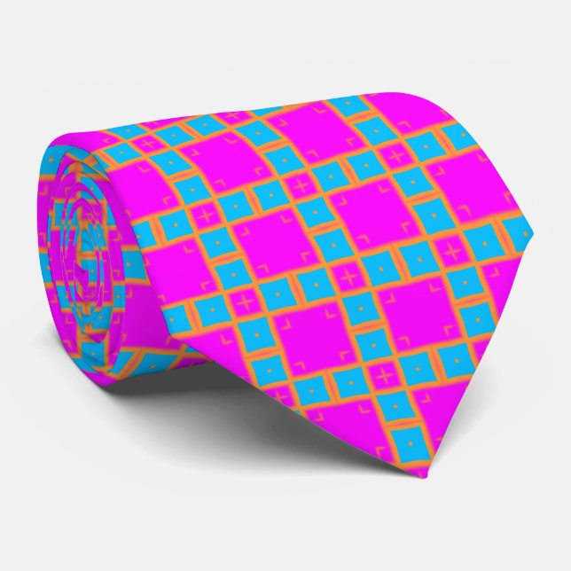 Geometric Pattern 290514(02) Neck Tie (Rolled)