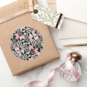 Geometric Pattern 29 Classic Round Sticker