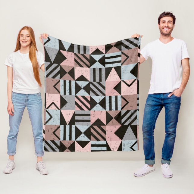 Geometric Pattern 29 Fleece Blanket (In Situ)