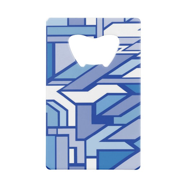 Geometric pattern 2 credit card bottle opener (Front)