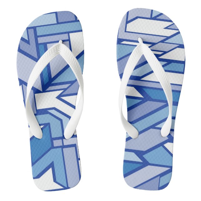 Geometric pattern 2 flip flops (Footbed)
