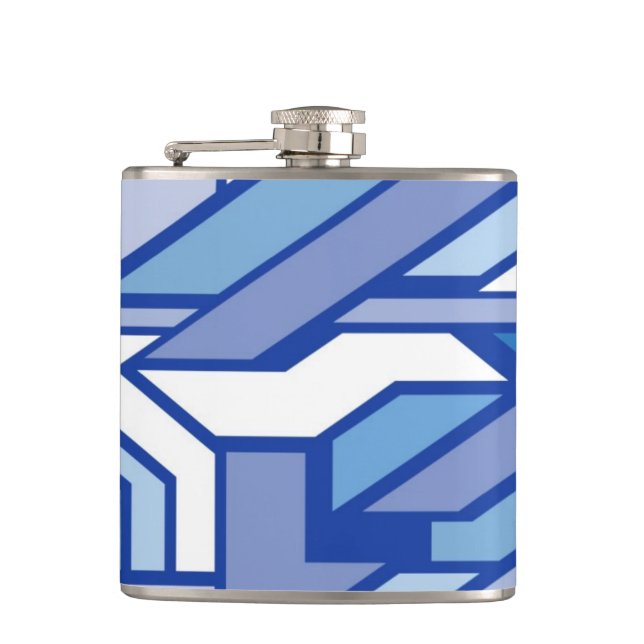 Geometric pattern 2 hip flask (Front)