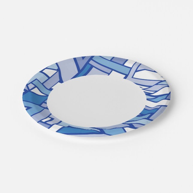 Geometric pattern 2 paper plates (Angled)