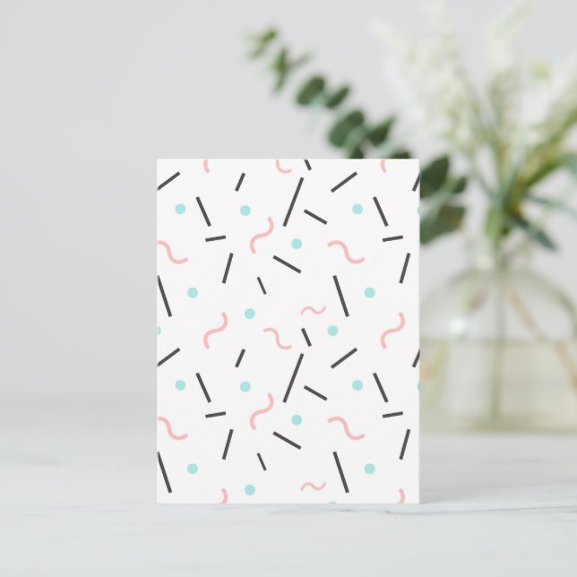 Geometric Pattern 32 Holiday Postcard (Standing Front)