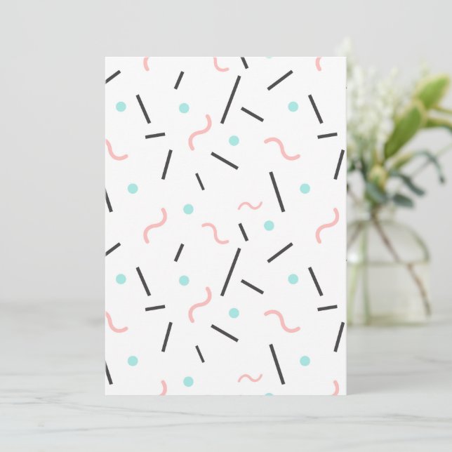 Geometric Pattern 32 Thank You Card (Standing Front)