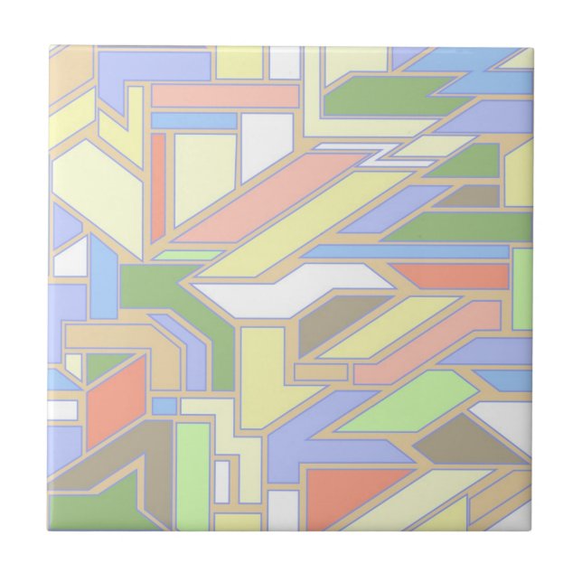 Geometric pattern 3 ceramic tile (Front)
