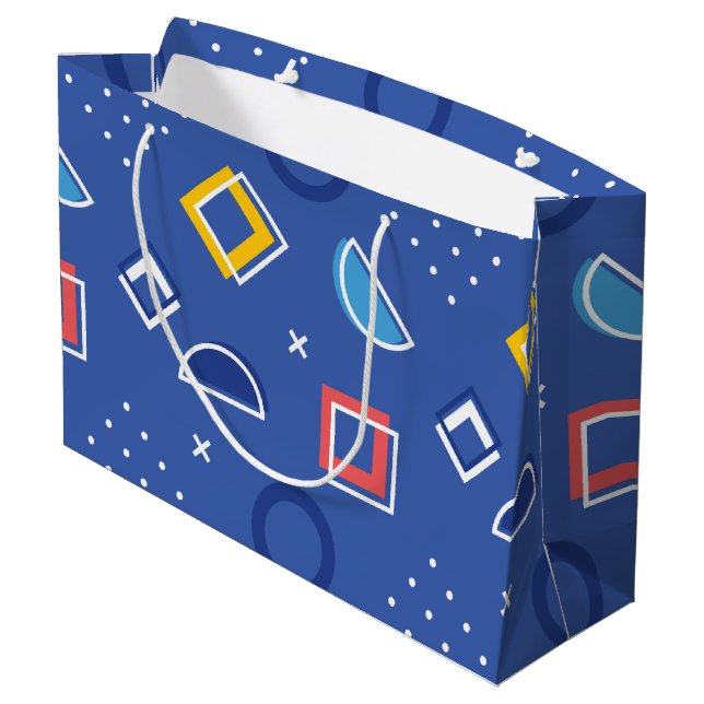 Geometric Pattern 3 Large Gift Bag (Back Angled)
